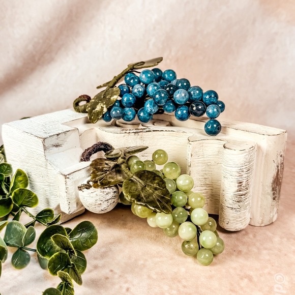 Accents | Hand Carved Jade Grape Cluster Set | Poshmark